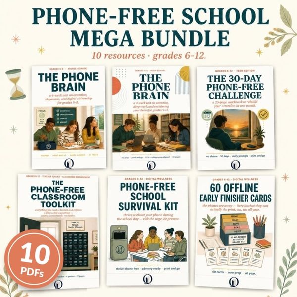 Phone-Free School Mega Bundle: 10 resource covers