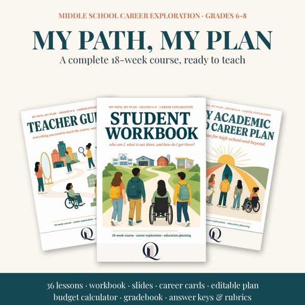 My Path, My Plan: teacher guide, student workbook and academic and career plan