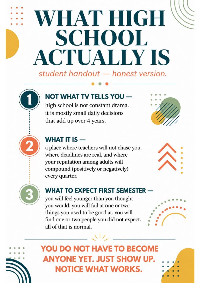What high school actually is, student handout