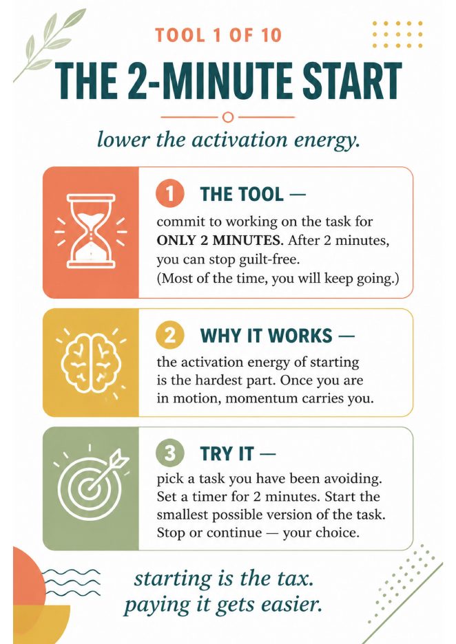 Tool 1: the 2-minute start